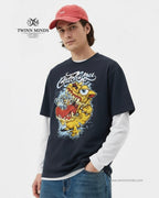 Catch You Navy Blue Unisex Oversized Classic T-Shirt