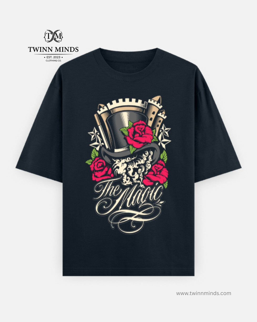 The Magic Navy Blue Unisex Oversized Classic T-Shirt