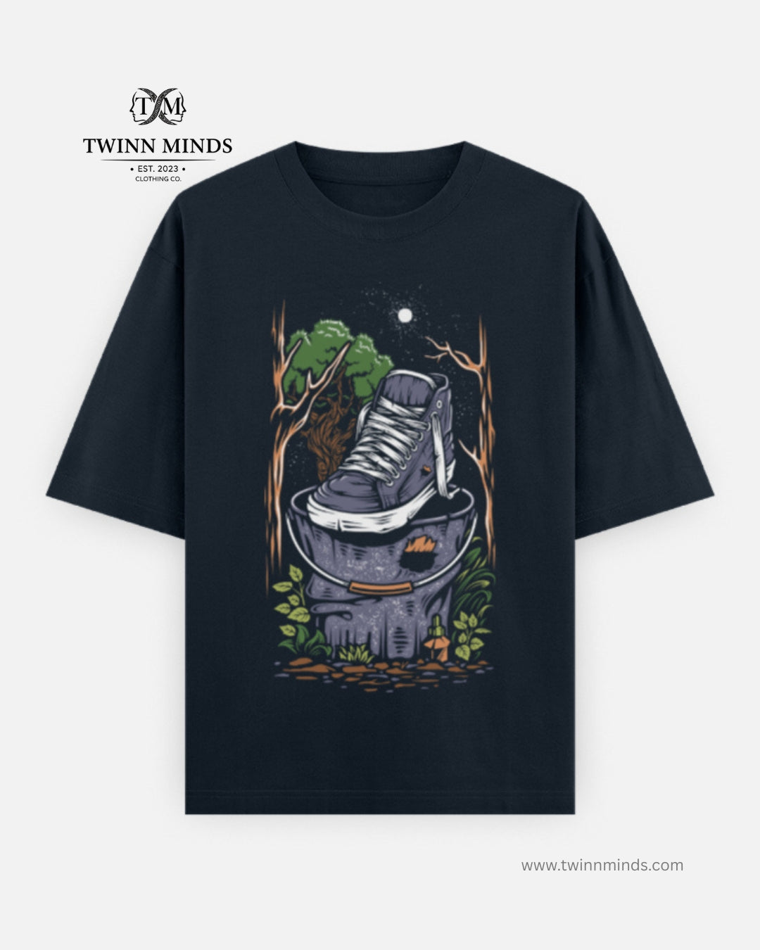 Shoes Navy Blue Unisex Oversized Classic T-Shirt