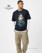 Sailor Struggle Navy Blue Unisex Oversized Classic T-Shirt