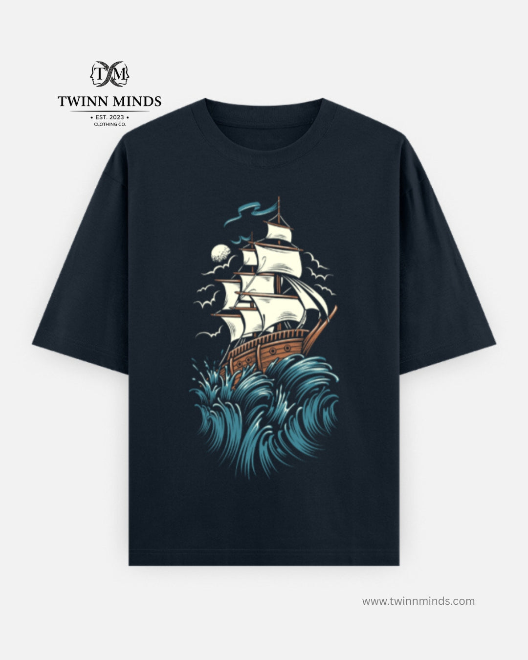 Sailor Struggle Navy Blue Unisex Oversized Classic T-Shirt
