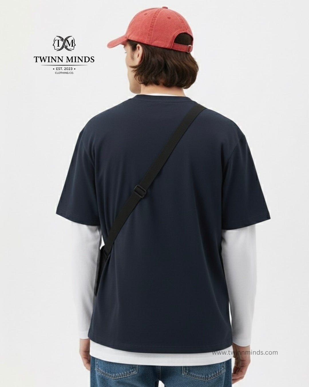 Catch You Navy Blue Unisex Oversized Classic T-Shirt