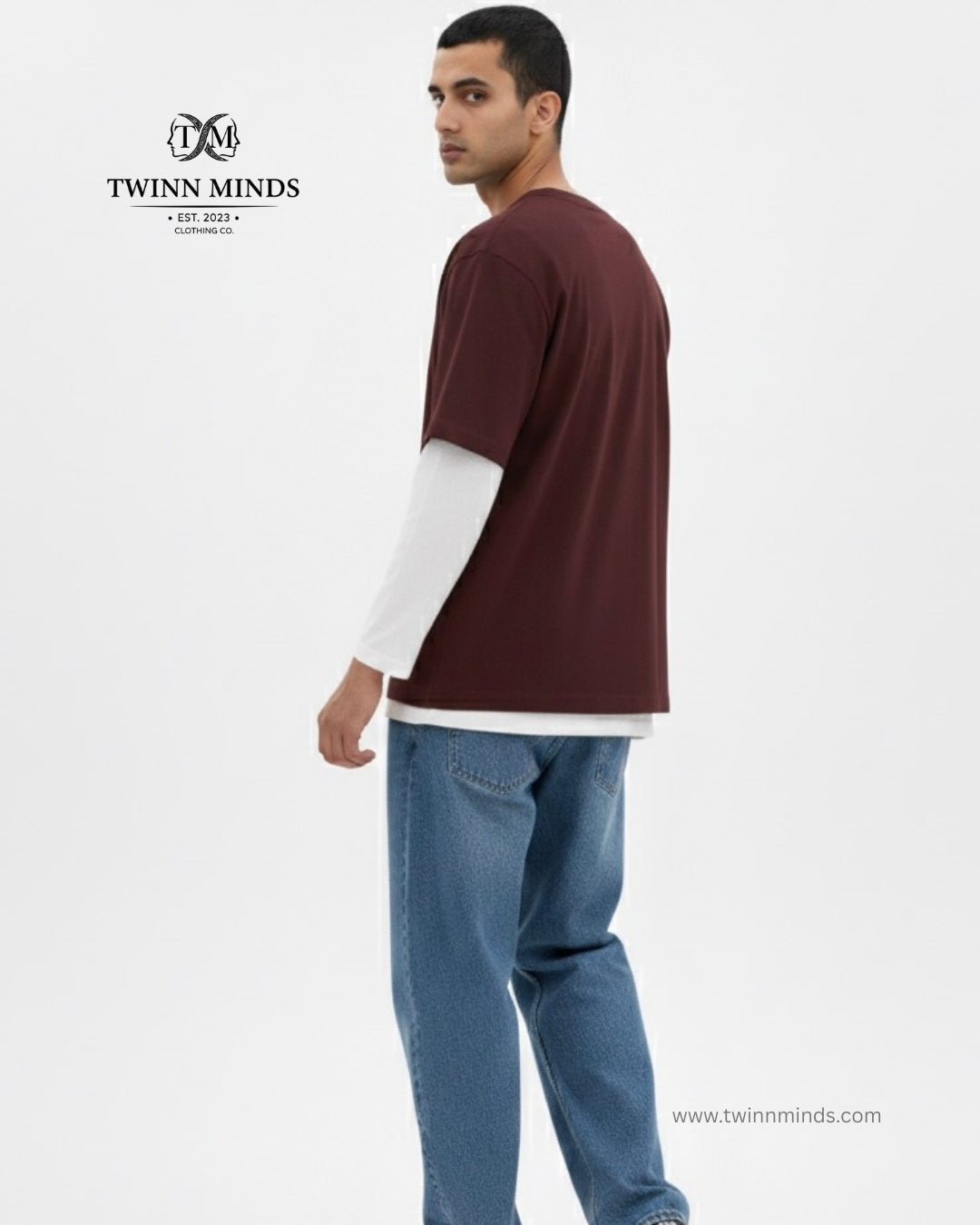 Precious Time Maroon Unisex Oversized Classic T-Shirt