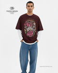 Precious Time Maroon Unisex Oversized Classic T-Shirt