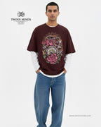 Precious Time Maroon Unisex Oversized Classic T-Shirt