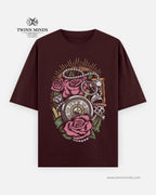 Precious Time Maroon Unisex Oversized Classic T-Shirt