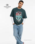 Not Only For Music Petrol Blue Unisex Oversized Classic T-Shirt