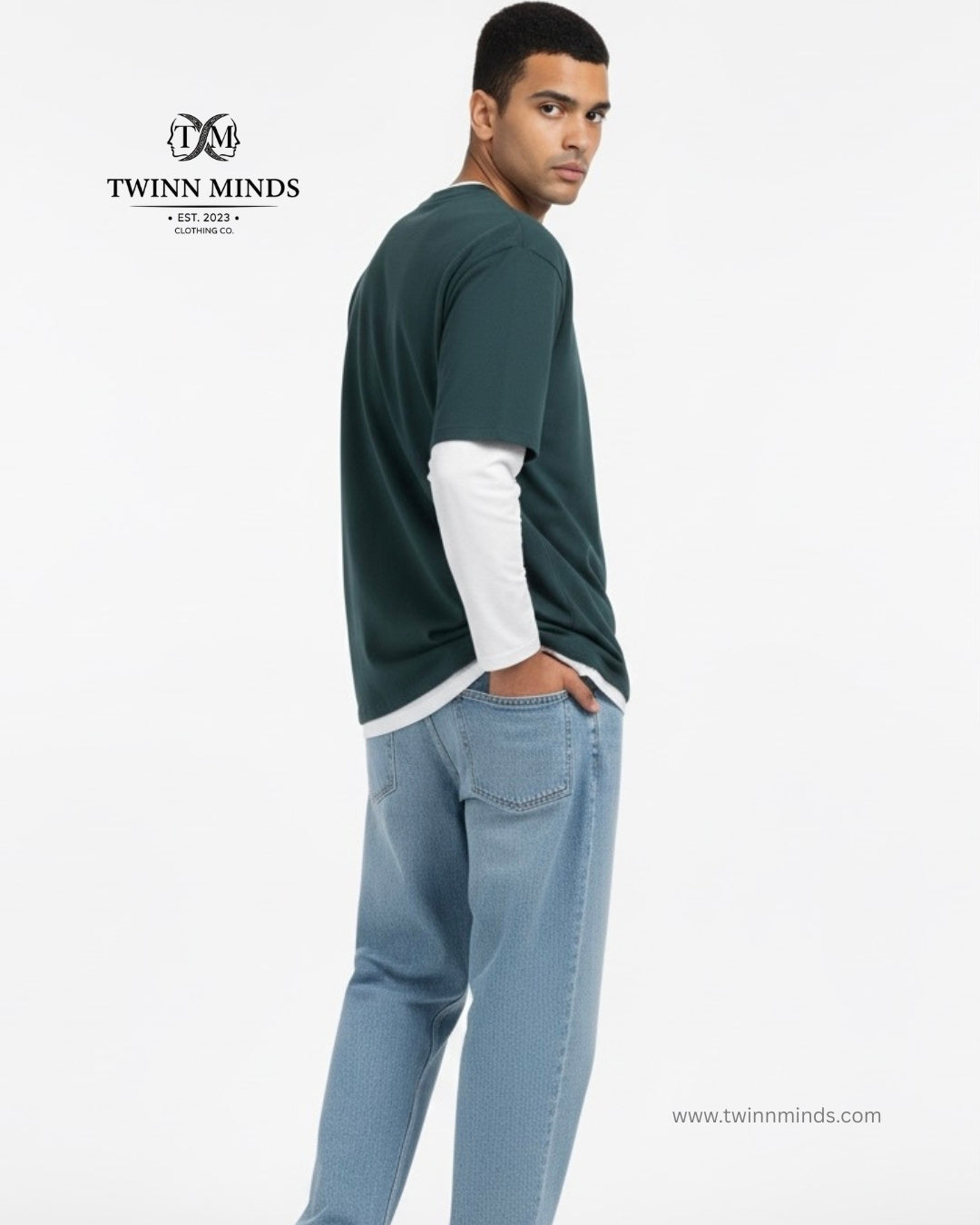 Not Only For Music Petrol Blue Unisex Oversized Classic T-Shirt