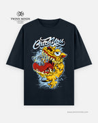 Catch You Navy Blue Unisex Oversized Classic T-Shirt