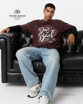 Dont Look Back Maroon Unisex Acid Washed Oversized Tee