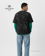 Win Or Die Black Unisex Acid Washed Oversized Tee