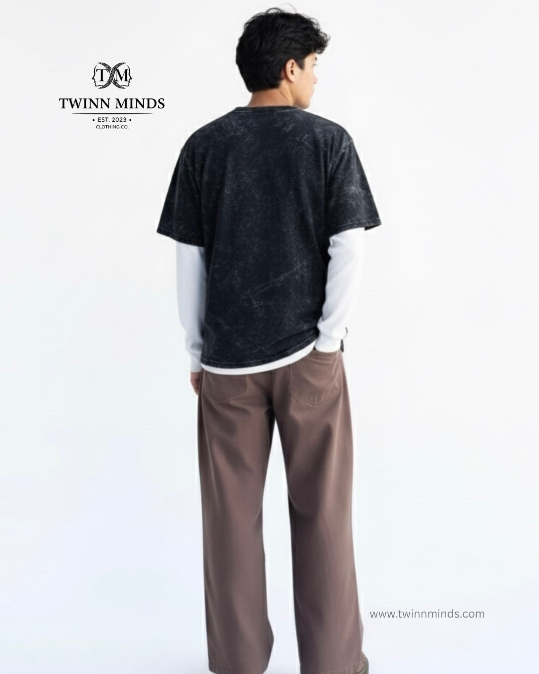 Temple of Rage Black Unisex Acid Washed Oversized Tee