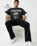 TM Skull Unisex Acid Washed Oversized Tee