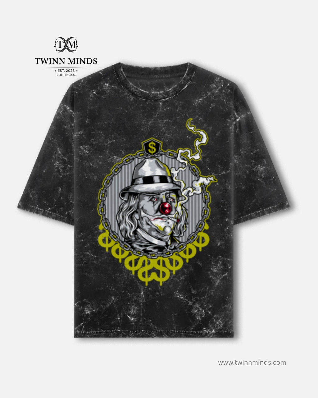 Suicidal Black Unisex Acid Washed Oversized Tee