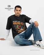 You don't stop riding Black Unisex Oversized Classic T-Shirt