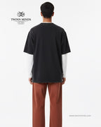 Smoke Wed Black Unisex Acid Washed Oversized Tee