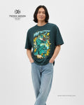 Wave I'm Coming Petrol Blue Unisex Oversized Classic T-Shirt