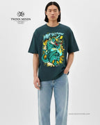 Wave I'm Coming Petrol Blue Unisex Oversized Classic T-Shirt