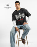 TM Ghost Black Unisex Acid Washed Oversized Tee