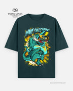 Wave I'm Coming Petrol Blue Unisex Oversized Classic T-Shirt