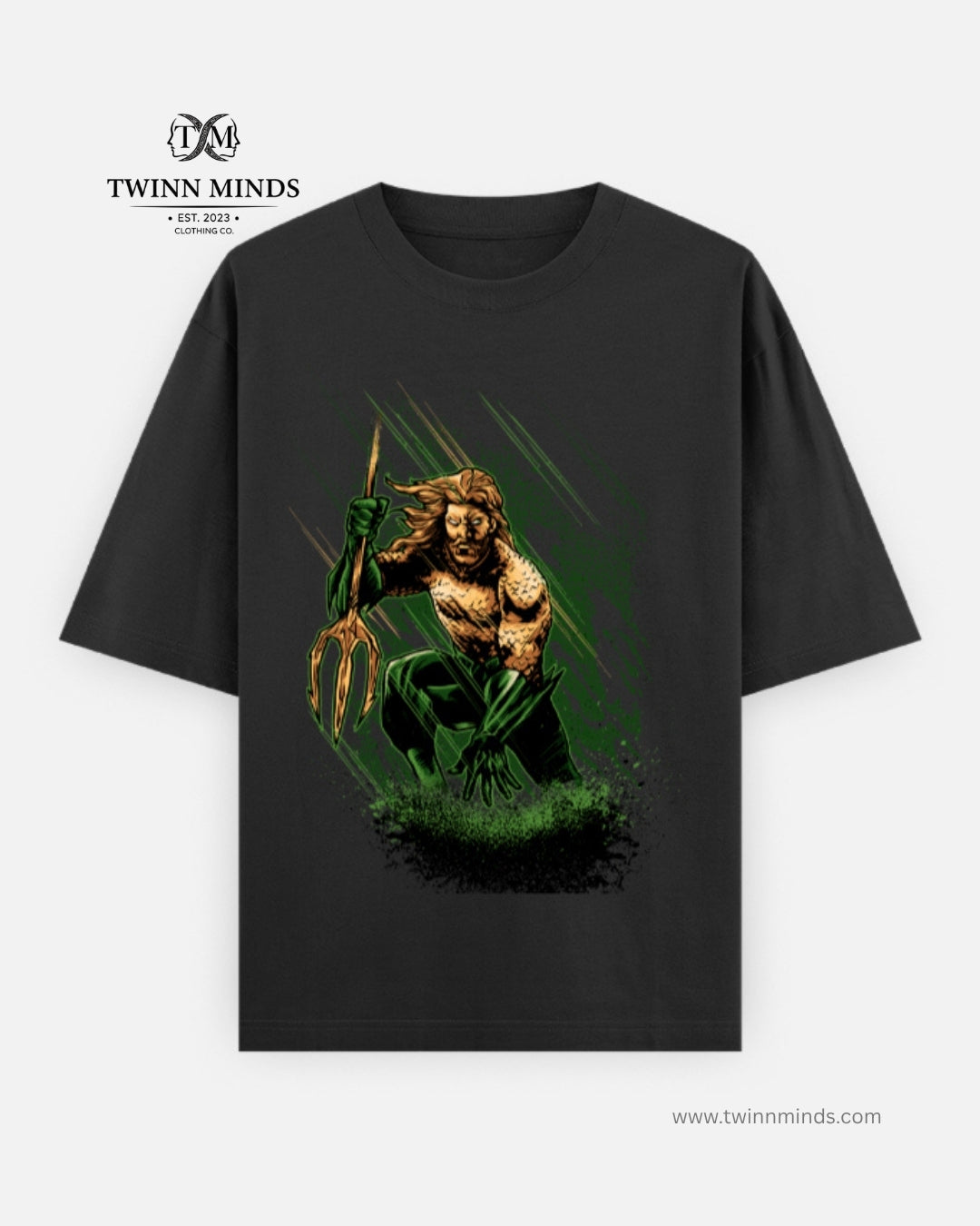 AQUAMEN Black Unisex Oversized Classic T-Shirt
