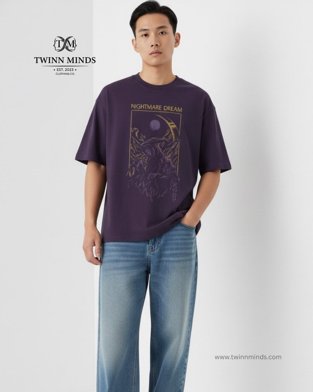 Nightmare Dream Purple Unisex Oversized Classic T-Shirt