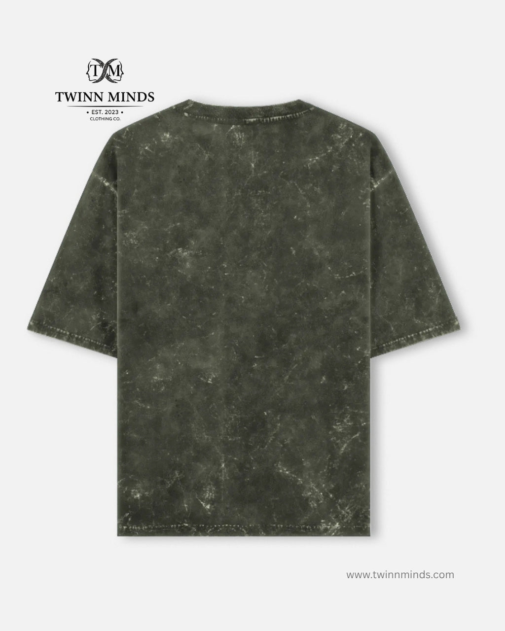 Hunting Season Olive Green Unisex Acid Washed Oversized Tee