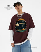 Astronet Maroon Unisex Oversized Classic T-Shirt
