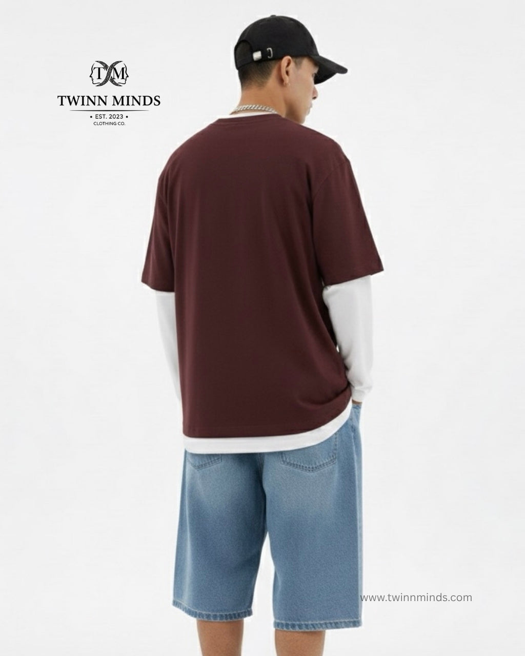 Astronet Maroon Unisex Oversized Classic T-Shirt