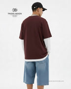Astronet Maroon Unisex Oversized Classic T-Shirt