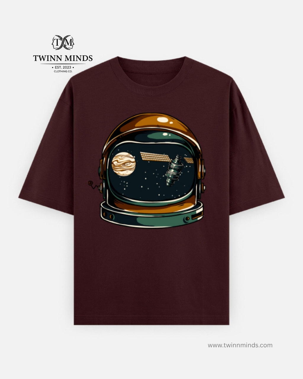 Astronet Maroon Unisex Oversized Classic T-Shirt