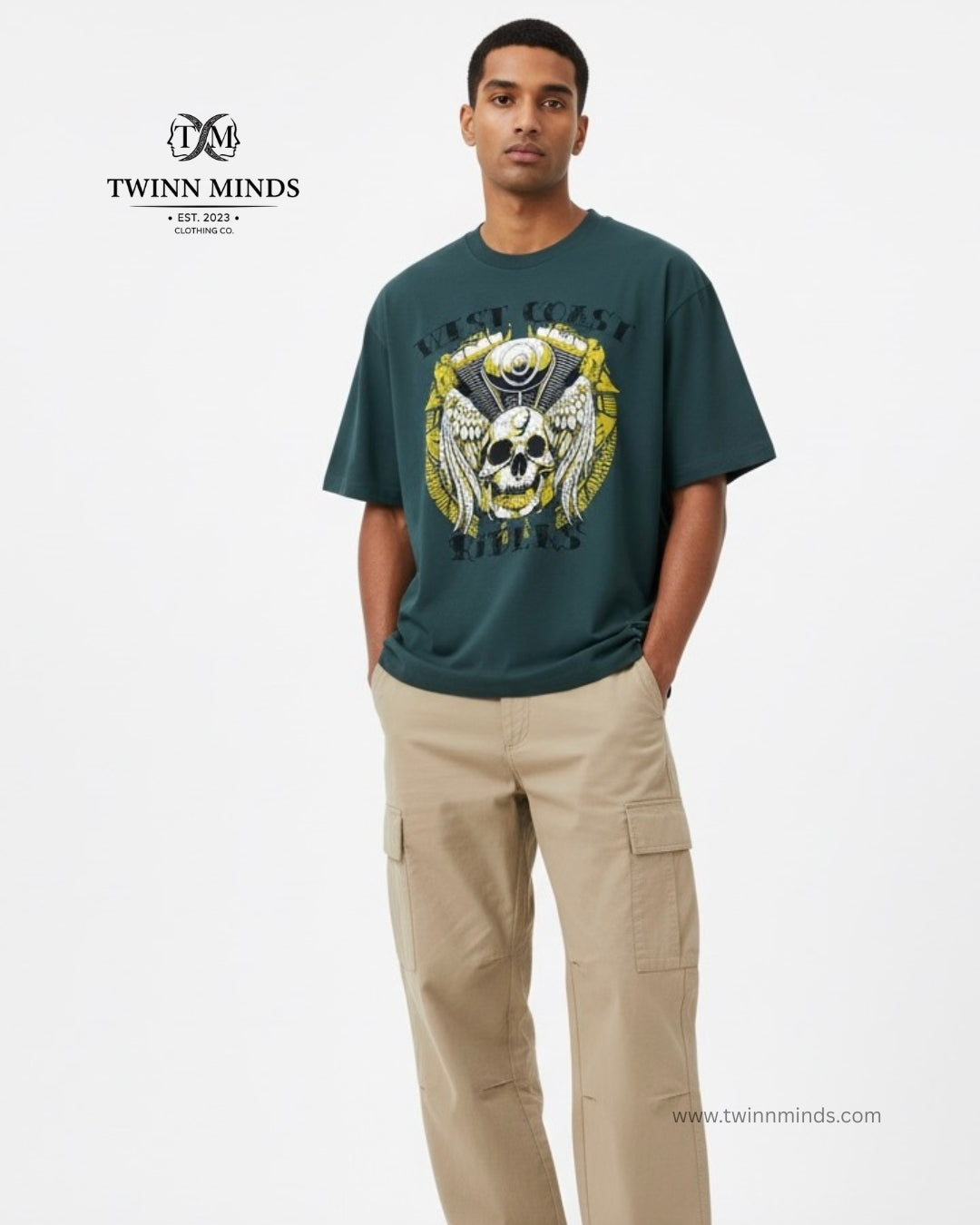 West Coast Riders Petrol Blue Unisex Oversized Classic T-Shirt