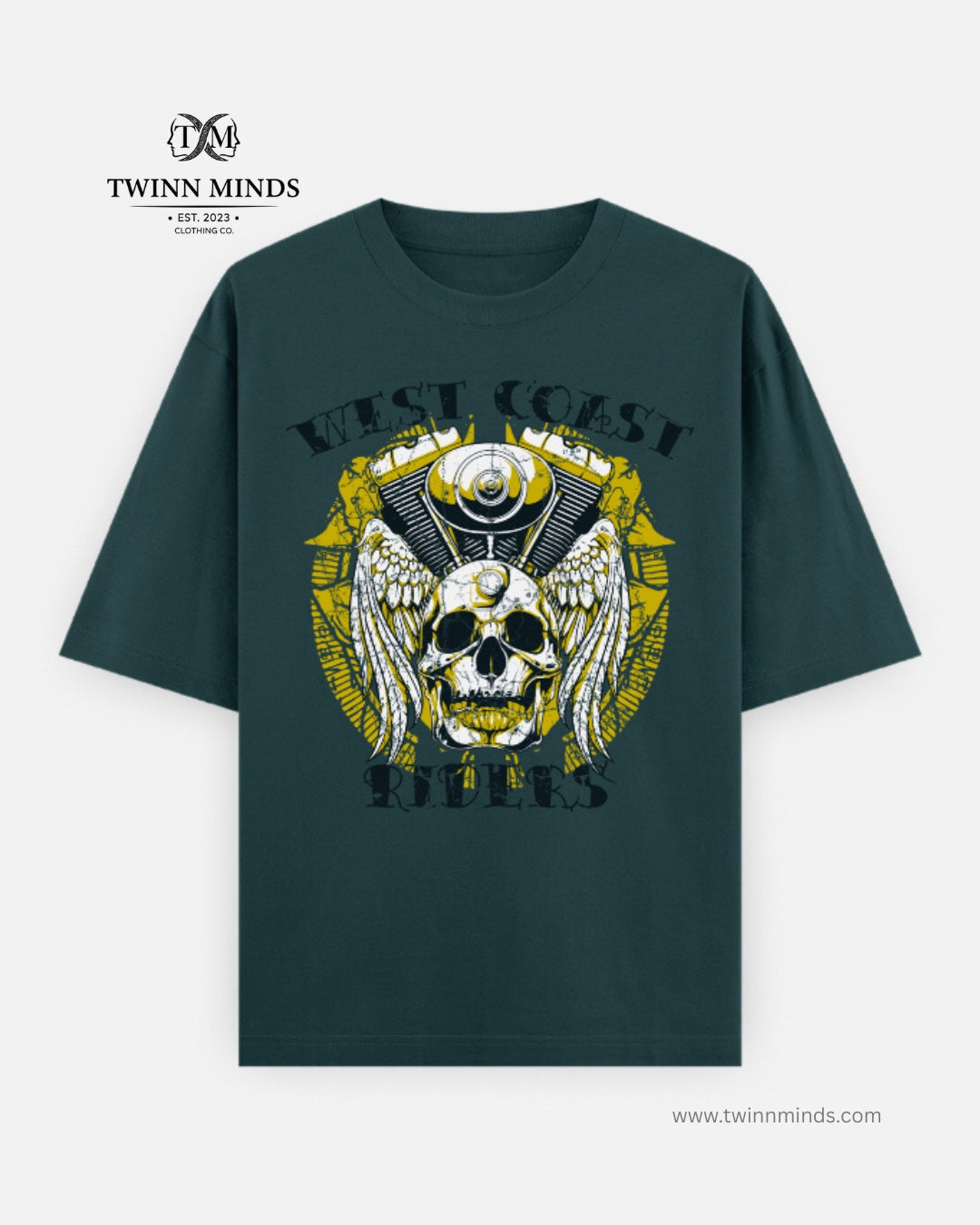 West Coast Riders Petrol Blue Unisex Oversized Classic T-Shirt