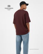Rebel Motors Maroon Unisex Oversized Classic T-Shirt